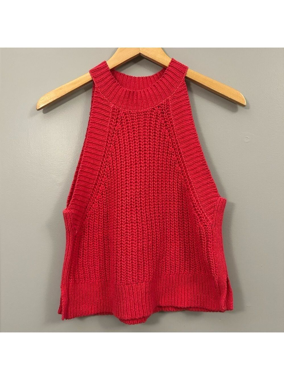 Le Fou Wilfred Pink Knit Sweater Vest XS